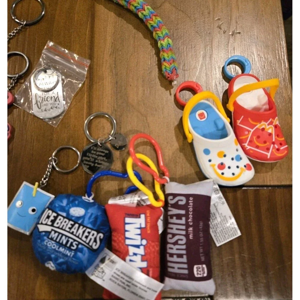 Lot Of Keychains Mixed Assortment Fun Vintage to Modern Kids Adults